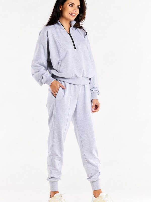 Spodnie Dresowe Model M317 Grey - Infinite You - obrazek 2
