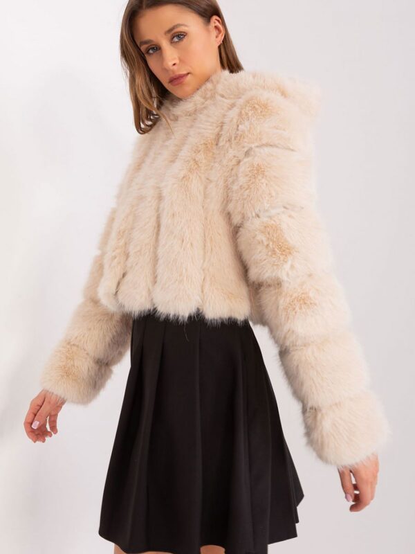 Kurtka Damska Model AT-KR-2378.96P Beige - AT - obrazek 3