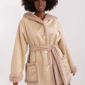 Płaszcz Damski Model LK-KR-509459.96P Beige - Lakerta