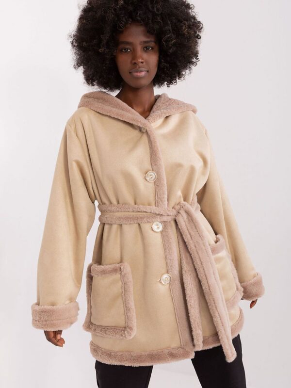 Płaszcz Damski Model LK-KR-509459.96P Beige - Lakerta