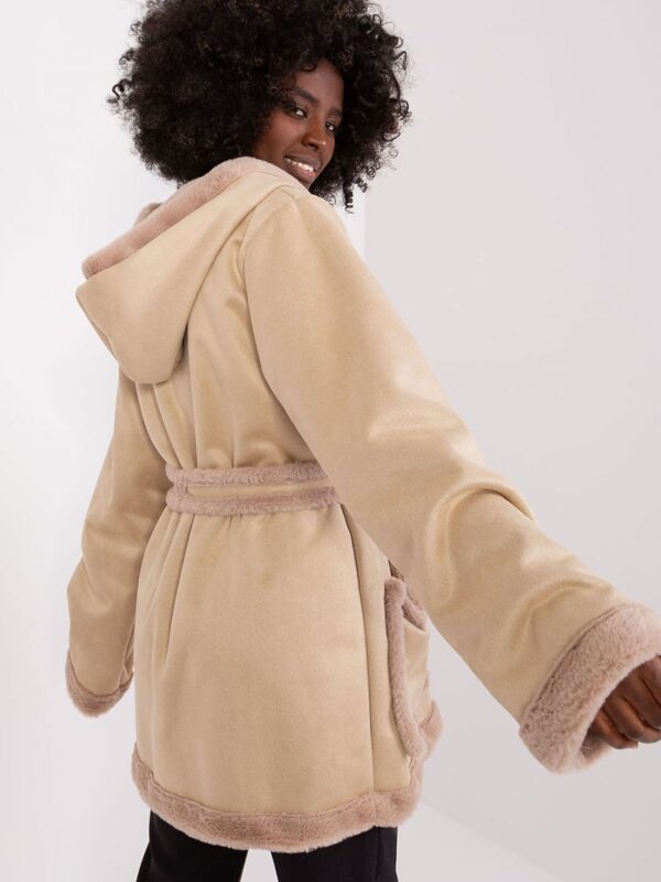 Płaszcz Damski Model LK-KR-509459.96P Beige - Lakerta - obrazek 3