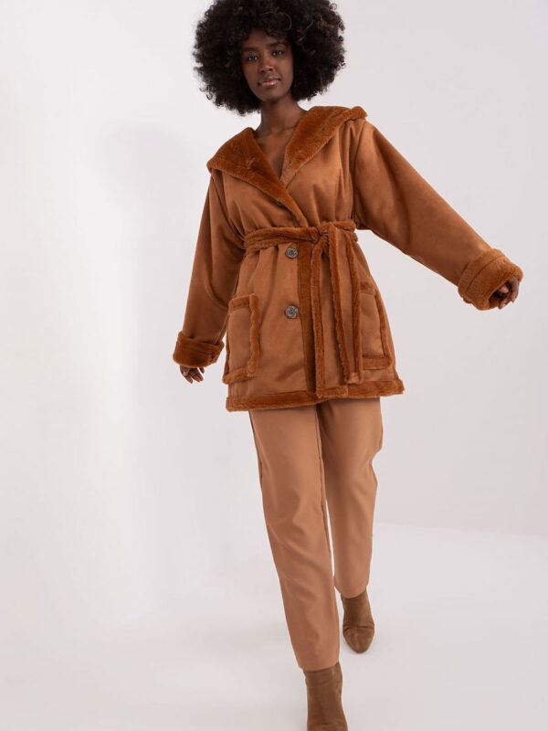 Płaszcz Damski Model LK-KR-509459.96P Light Brown - Lakerta - obrazek 2