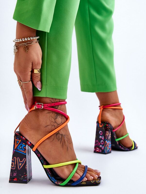 Sandały Model Josette FY2125-3 Multicolor Black - Step in style - obrazek 3