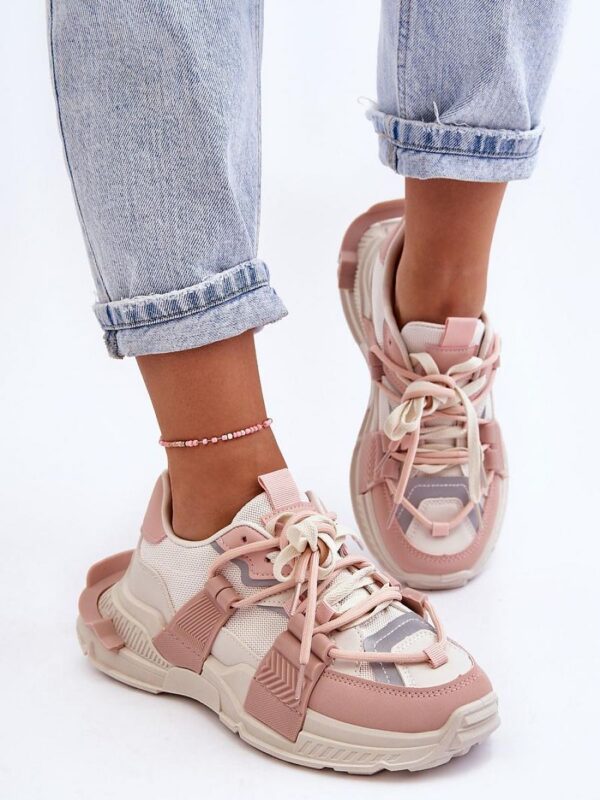 Buty Sportowe Model Chillout! BL357P Beige/Pink - Step in style - obrazek 2
