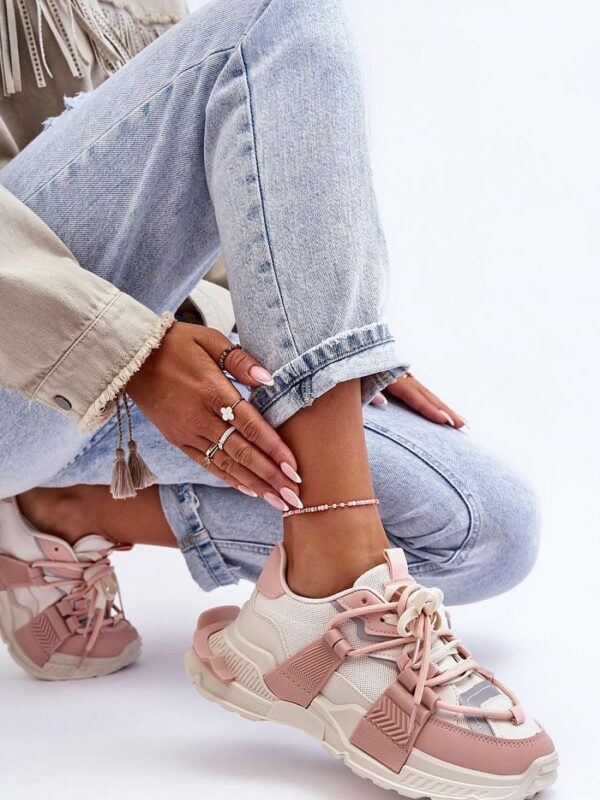 Buty Sportowe Model Chillout! BL357P Beige/Pink - Step in style - obrazek 3