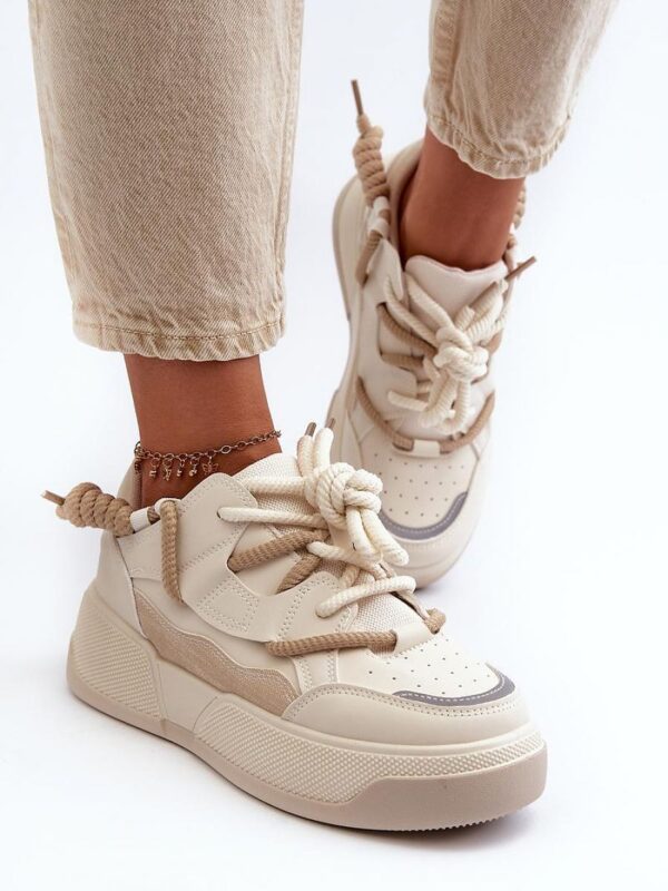 Buty Sportowe Model Moariella VL232P Beige - Step in style - obrazek 3