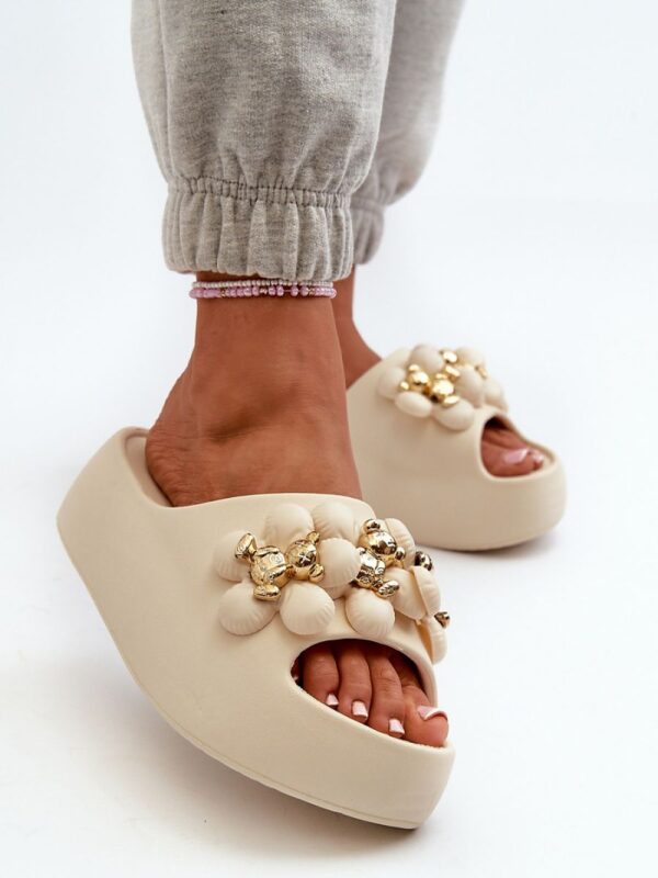 Sandał Klapki Model Bremavia Bg181 Light Beige - Step in style - obrazek 3
