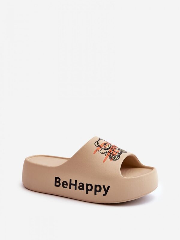 Sandał Klapki Model Serefina BG175 Dark Beige - Step in style - obrazek 2