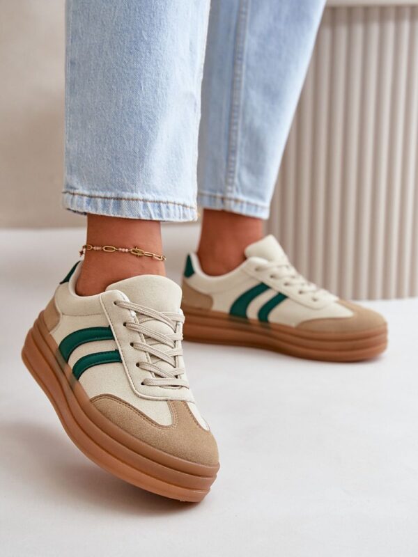 Buty Sportowe Model Nesonice 24SP26-6769 Beige/Green - Step in style - obrazek 3