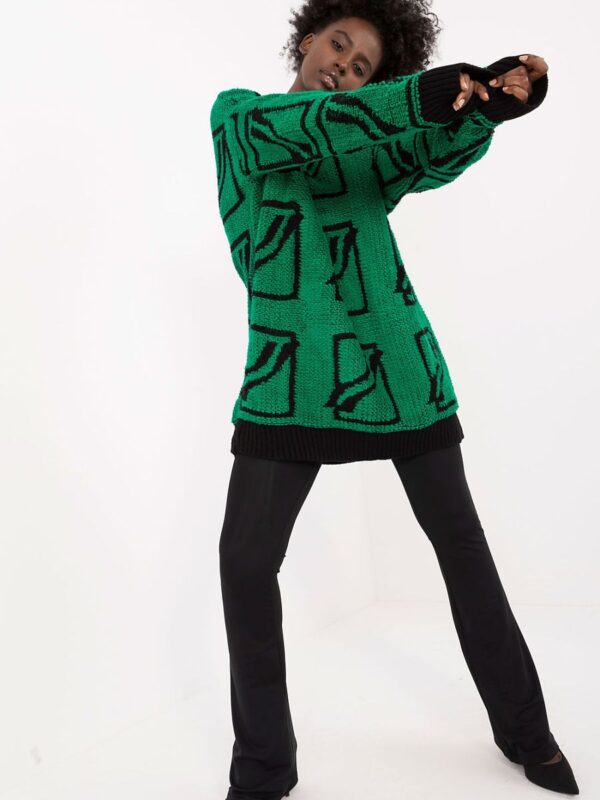 Sweter Damski Model BA-SW-0277.02 Green - Badu - obrazek 2