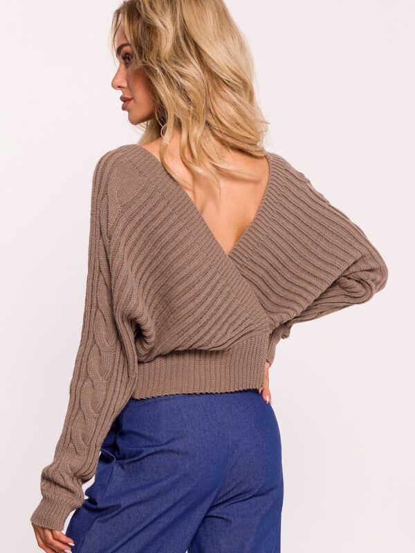 Sweter Damski Model MOE809 Cappuccino - Moe - obrazek 3