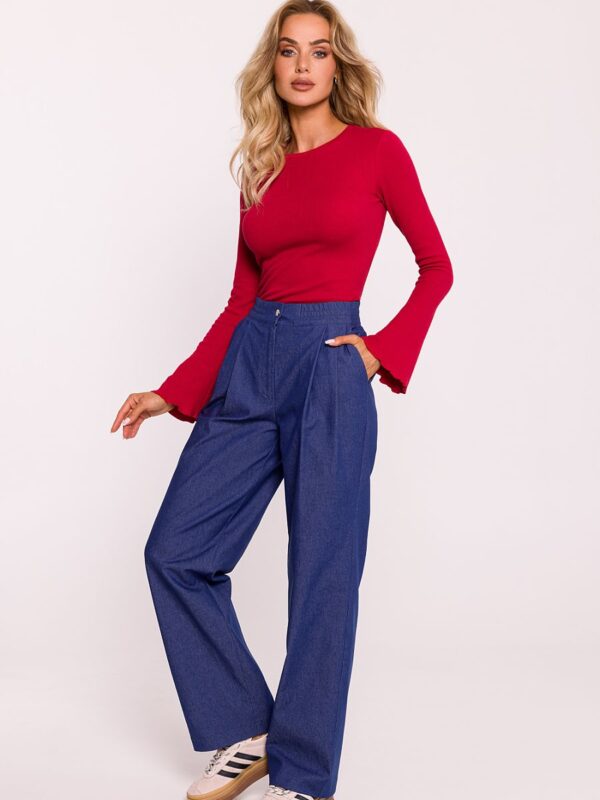 Spodnie Damskie Model MOE799 Blue - Moe