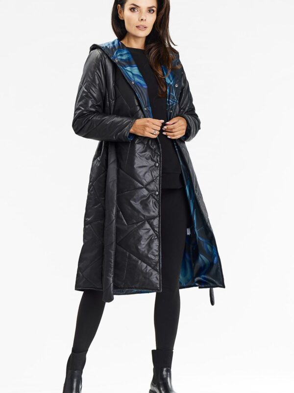 Płaszcz Damski Model A686 Black - awama - obrazek 2