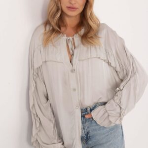 Koszula Damska Model TW-KS-BI-12022.16P Light Grey - Och Bella