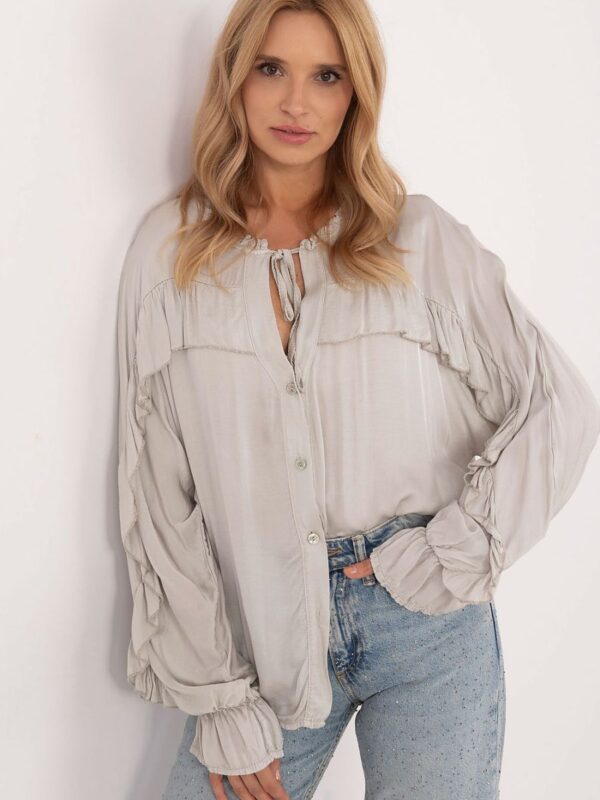 Koszula Damska Model TW-KS-BI-12022.16P Light Grey - Och Bella