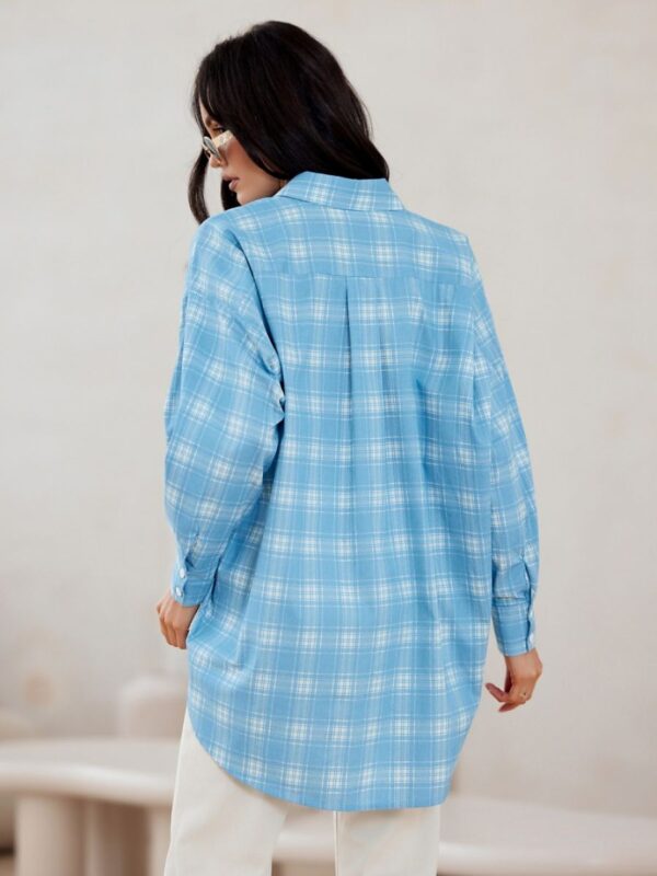 Koszula Damska Model Olly BLU0198-A30 Blue - Roco Fashion - obrazek 3