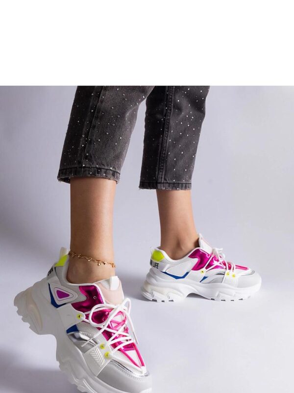 Biało-rózowe sneakersy sportowe Sulamita - Solea