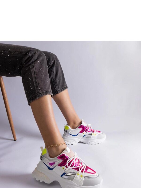 Biało-rózowe sneakersy sportowe Sulamita - Solea - obrazek 5