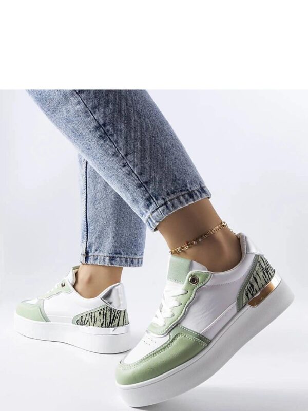 Zielone sneakersy na platformie Tooele - Solea - obrazek 3