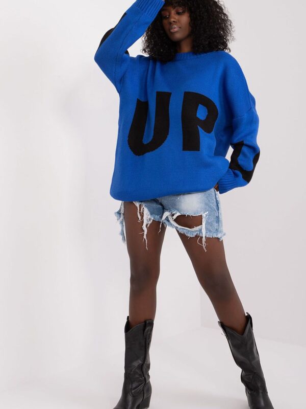 Sweter Damski Model BA-SW-8060.05P Cobalt - Badu - obrazek 2