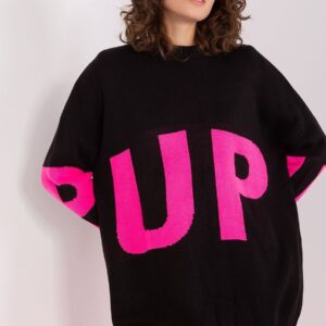 Sweter Damski Model BA-SW-8060.05P Black/Pink - Badu