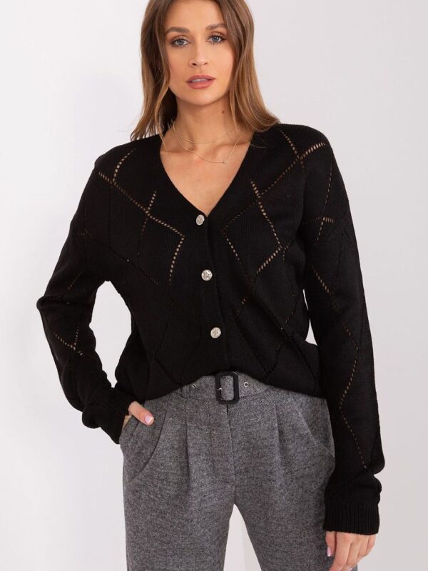 Sweter Damski Model LC-SW-A10-1.23X Black - Rue Paris