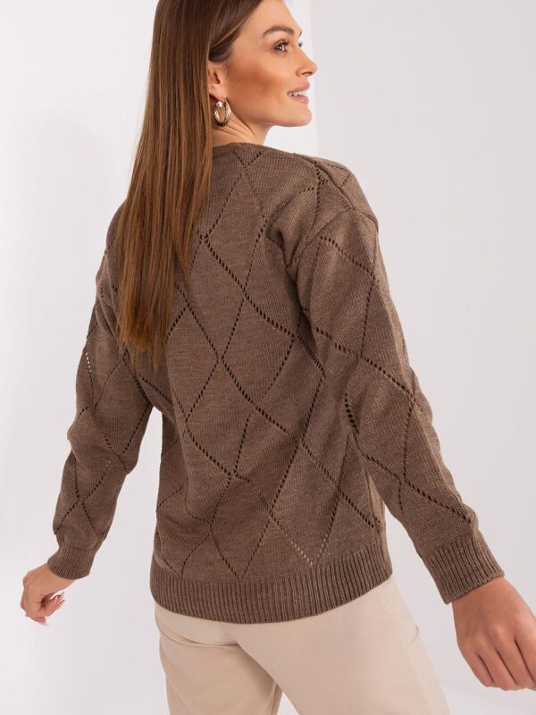 Sweter Damski Model LC-SW-A10-1.19P Brown - Rue Paris - obrazek 3