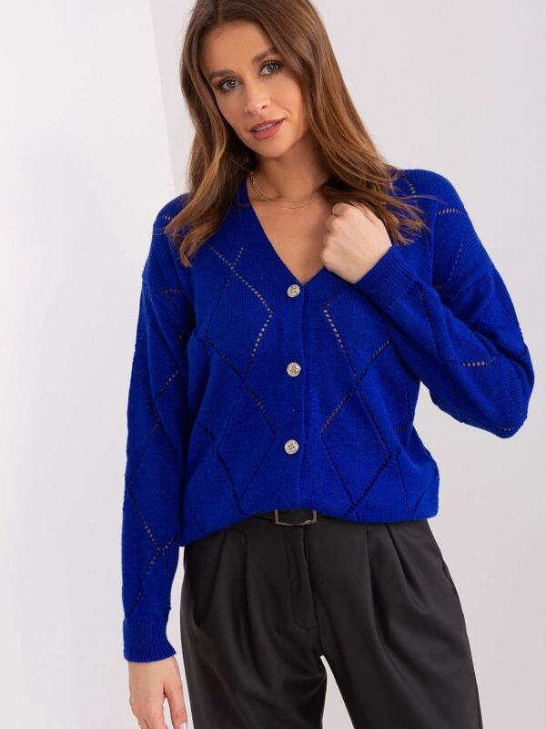 Sweter Damski Model LC-SW-A10-1.19P Cobalt - Rue Paris
