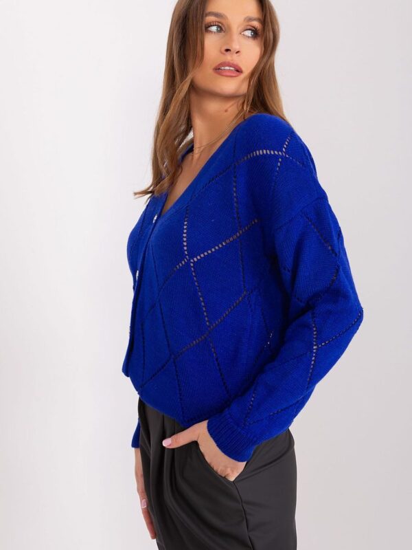 Sweter Damski Model LC-SW-A10-1.19P Cobalt - Rue Paris - obrazek 2