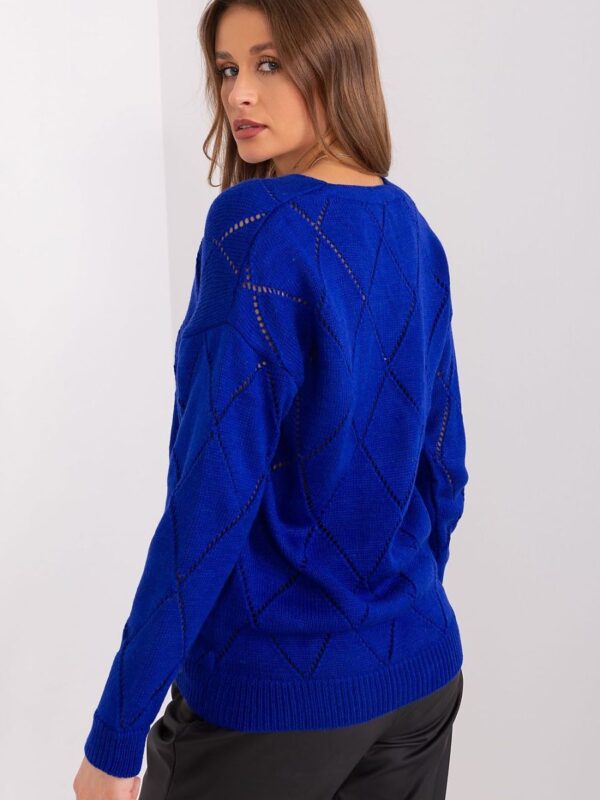 Sweter Damski Model LC-SW-A10-1.19P Cobalt - Rue Paris - obrazek 3