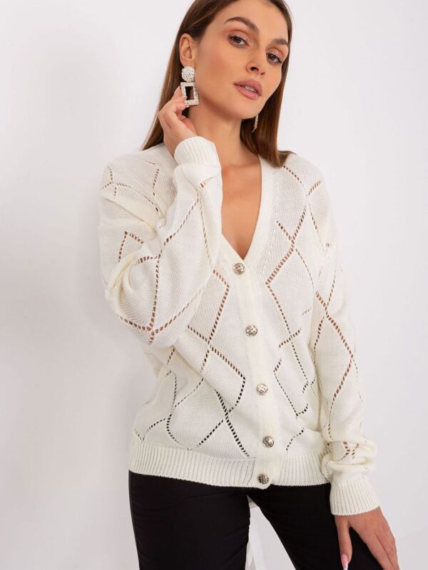 Sweter Damski Model LC-SW-A10-1.23X Ecru - Rue Paris