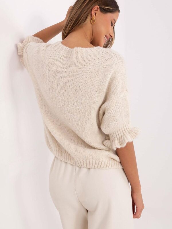 Sweter Damski Model MI-SW-2913.99 Light Beige - Italy Moda - obrazek 3