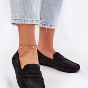 Zamszowe Mokasyny Damskie Big Star RR274948 Czarne - Step in style