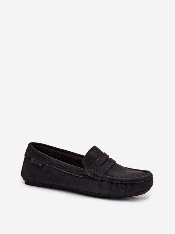 Zamszowe Mokasyny Damskie Big Star RR274948 Czarne - Step in style - obrazek 2