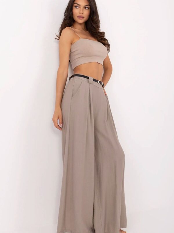 Spodnie Damskie Model MI-SP-A2476.95 Dark Beige - Italy Moda - obrazek 2