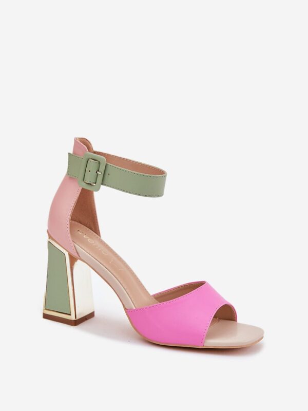 Sandały Model Rosazara 24SD35-6815 Pink/Green - Step in style - obrazek 2