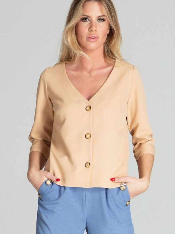 Koszula Damska Model M699 Beige - Figl
