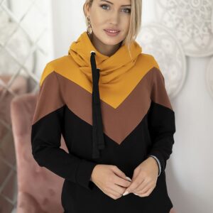 Bluza damska Model BL 1111 Black/Brown/Yellow - Hajdan