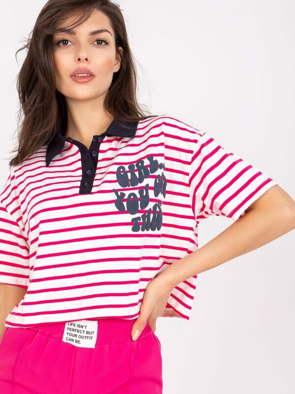 Bluzka Model FA-BZ-7785.91P White/Pink - Fancy