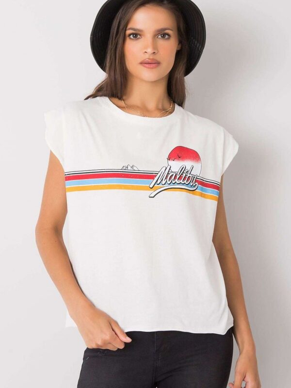 Tshirt Damski Model FA-BZ-7139.73P Ecru - Fancy