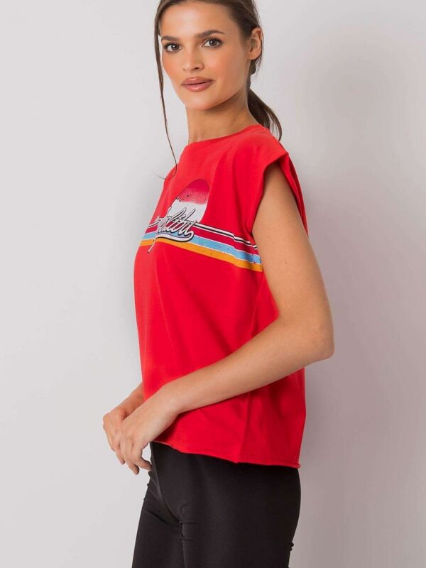 Tshirt Damski Model FA-BZ-7139.73P Red - Fancy - obrazek 2