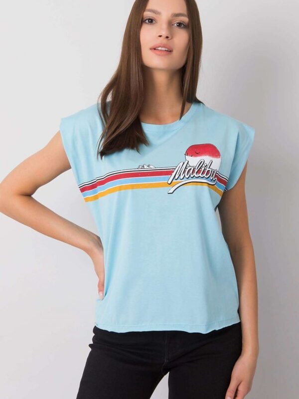 Tshirt Damski Model FA-BZ-7139.73P Light Blue - Fancy - obrazek 2