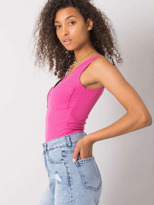 Koszulka Top MOdel DHJ-TP-13287.36P Pink - Italy Moda - obrazek 3