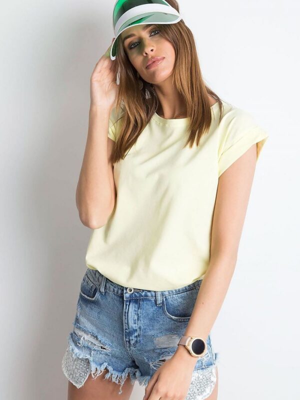 T-shirt Damski Model RV-TS-4833.24P Light Yellow - BFG