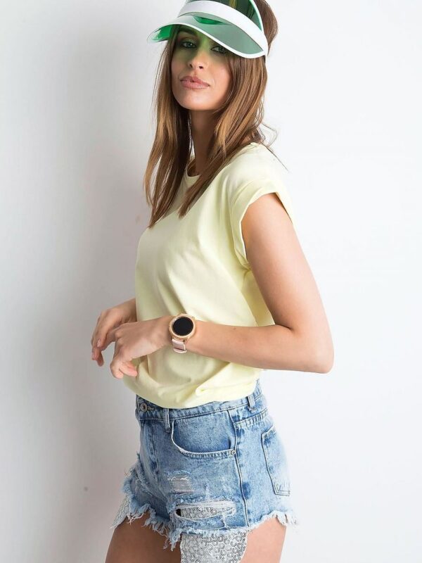 T-shirt Damski Model RV-TS-4833.24P Light Yellow - BFG - obrazek 2