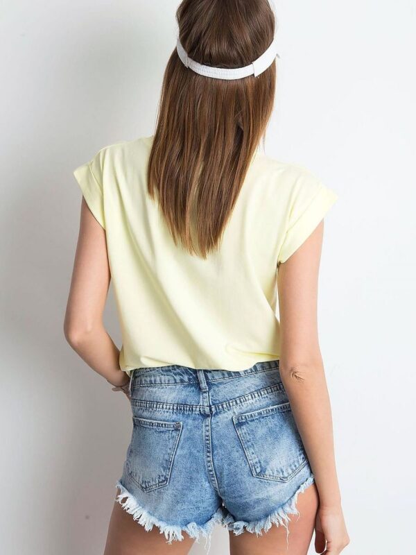 T-shirt Damski Model RV-TS-4833.24P Light Yellow - BFG - obrazek 3