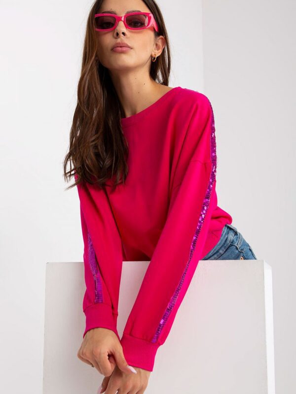 Bluza Damska Model RV-BL-8067.88 Fuksja - Rue Paris - obrazek 2