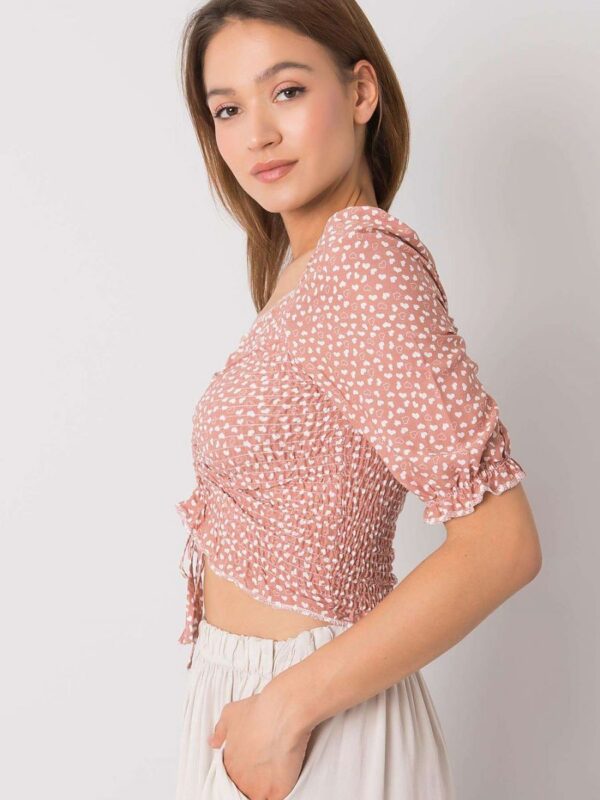 Bluzka Model RO-BZ-2516-6.79P Dark Pink - Rue Paris - obrazek 2