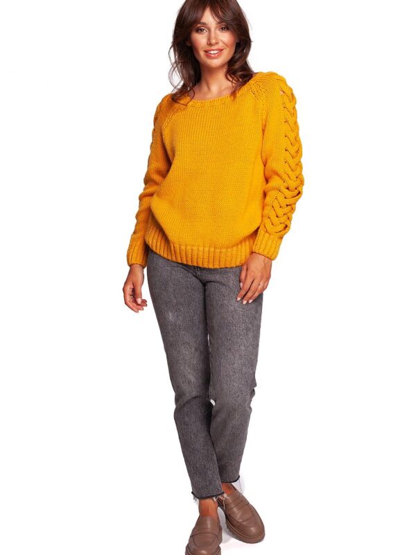 Sweter Damski Model BK090 Honey - BE Knit - obrazek 2