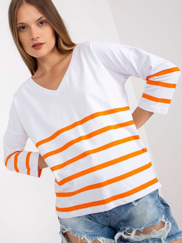 Bluzka Model RV-BZ-8008.63 White - Rue Paris